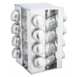 Kinghoff 4007 vierkant kruidenrek - RVS - 17-delig