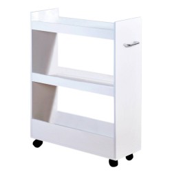 4goodz Keukentrolley op wielen 22x60x79cm - Niswagen - Wit