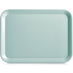 Aqua blauw dienblad rechthoek melamine 44 x 32 cm - Dienbladen