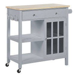 Beliani GENOA - Keukentrolley-grijs-MDF