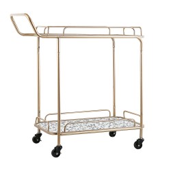 Beliani GALENA - Keukentrolley-goud-Ijzer
