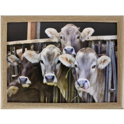 Schootkussen/laptray kalfjes/koeien print 33 x 43 cm - Dienbladen