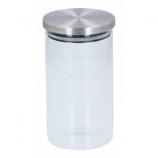 Alpina Voorraadpot 0,95 Liter Zilver/Transparant Glas