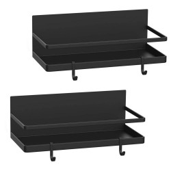 Kruidenrek magnetisch Zwart 2 stuks