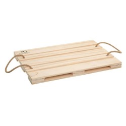 Dienblad/onderzetter pallet hout rechthoekig 42 x 28 cm - Dienbladen