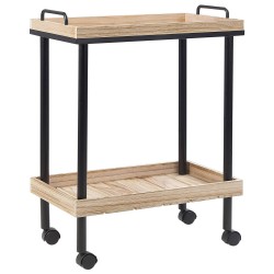 Beliani TAGGIO - Keukentrolley-Lichte houtkleur-Metaal