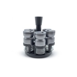 Schäfer Kruidenrek - Kruidenpotten met houder - 7-delig - Grijs